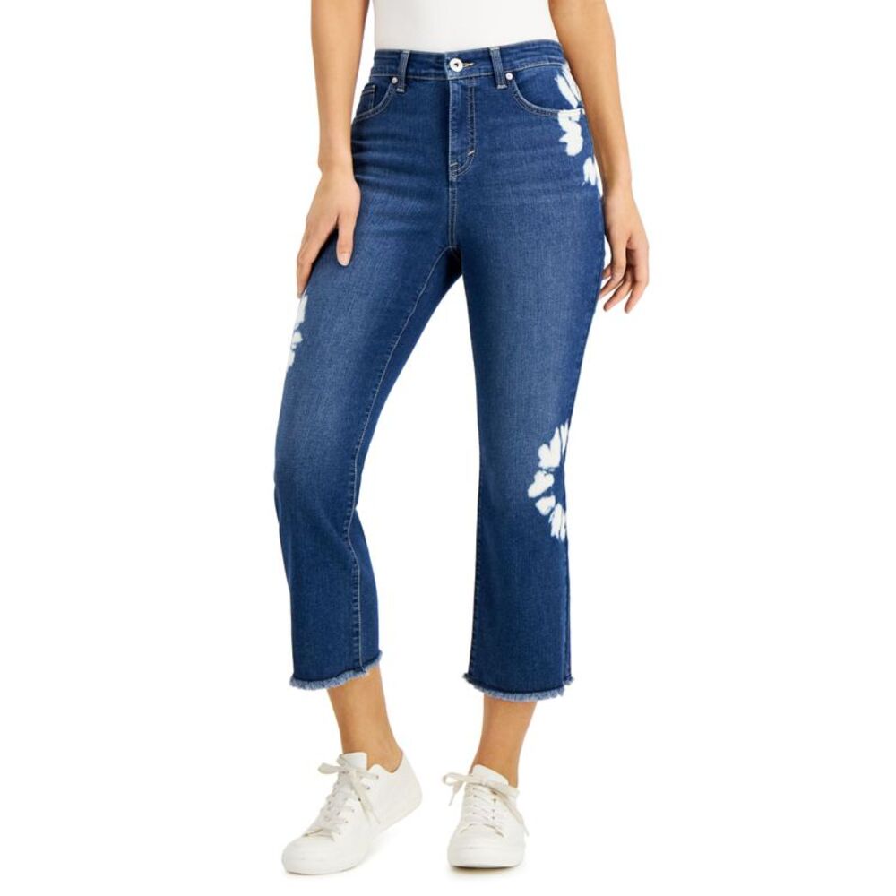 Style & Co Womens Cropped Acid Print Jeans